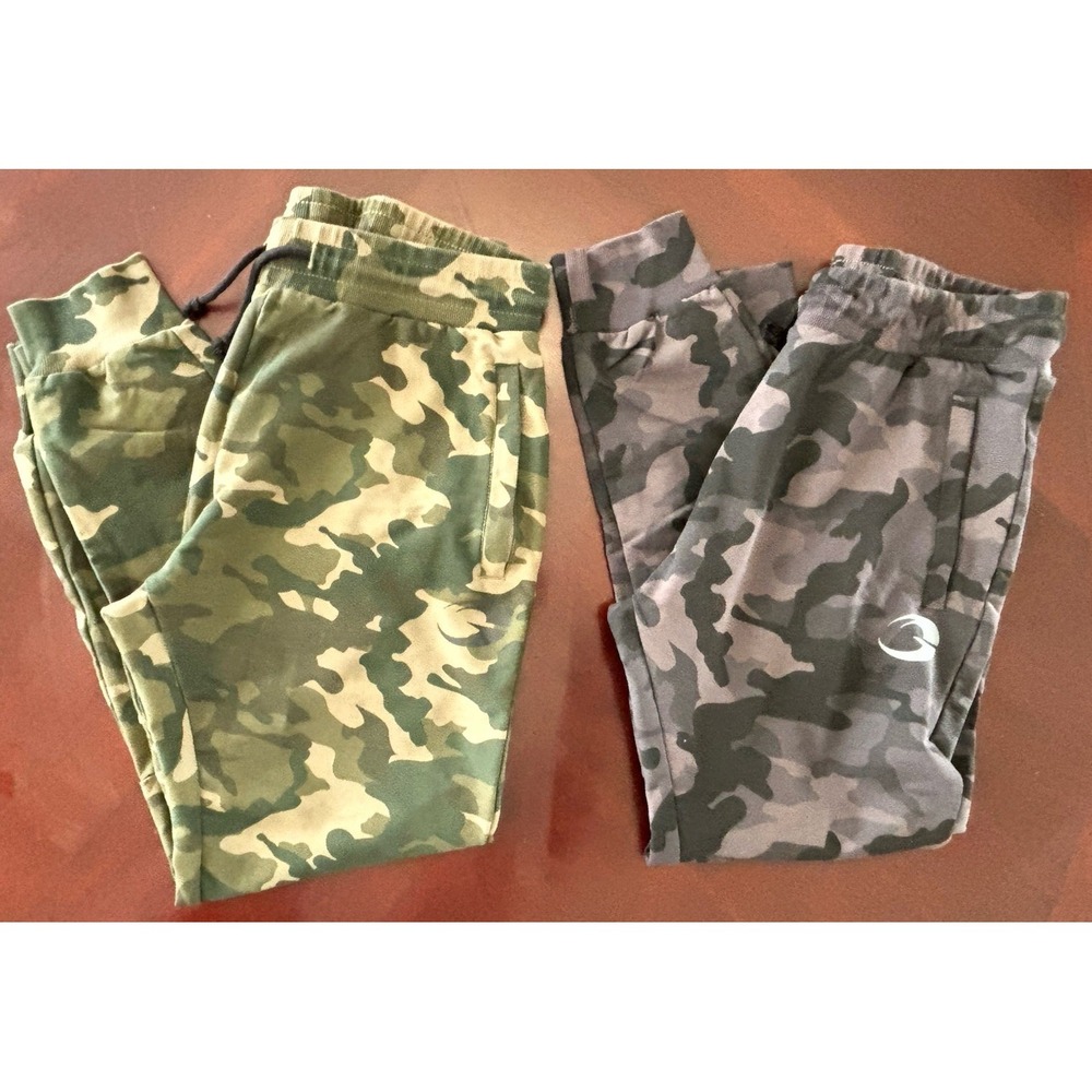 2- GASP Mens Tapered Joggers Size XL Athletic Gym Training Pants Camo